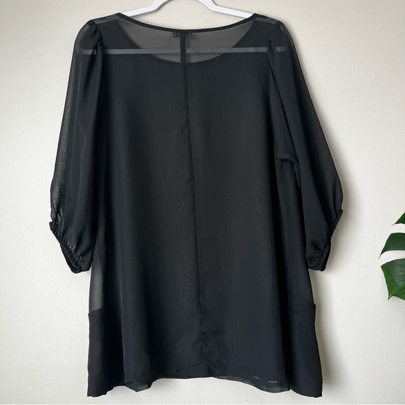 5/25$ Lily White sheer blouse size Large - Picture 8 of 8